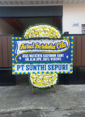 Papan Bunga Duka di Jatibarang